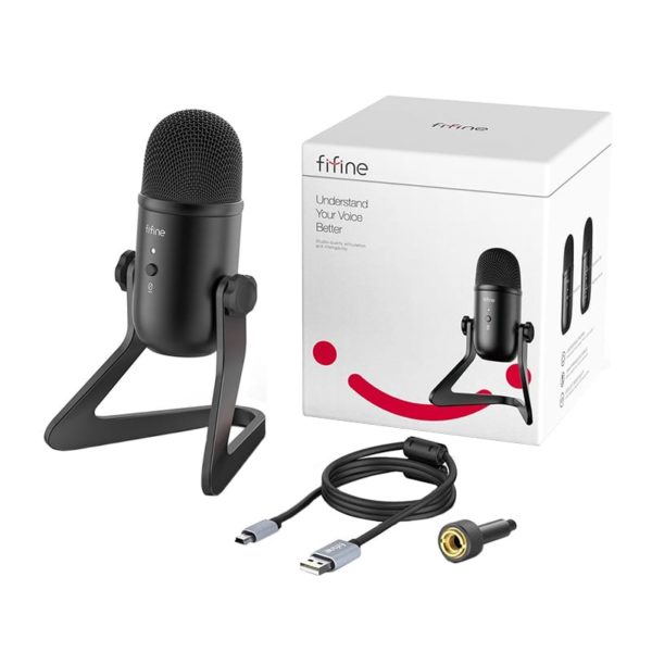 Fifine K678 Broadcasting Uni-Directional Cardioid Studio Condenser Microphone – Black