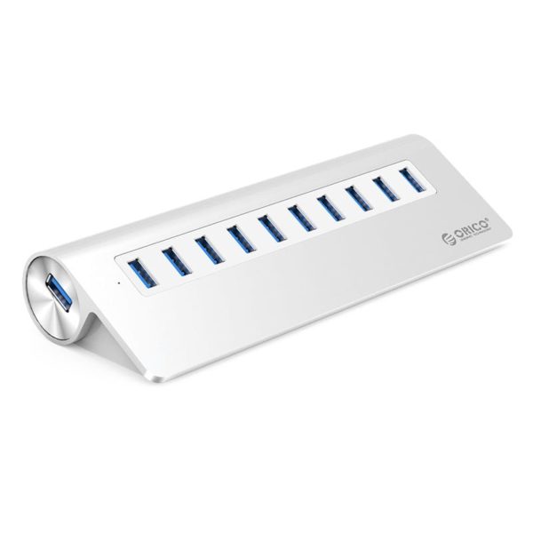 ORICO 10 Port USB3.0 Hub Aluminium – Silver