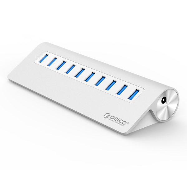 ORICO 10 Port USB3.0 Hub Aluminium – Silver