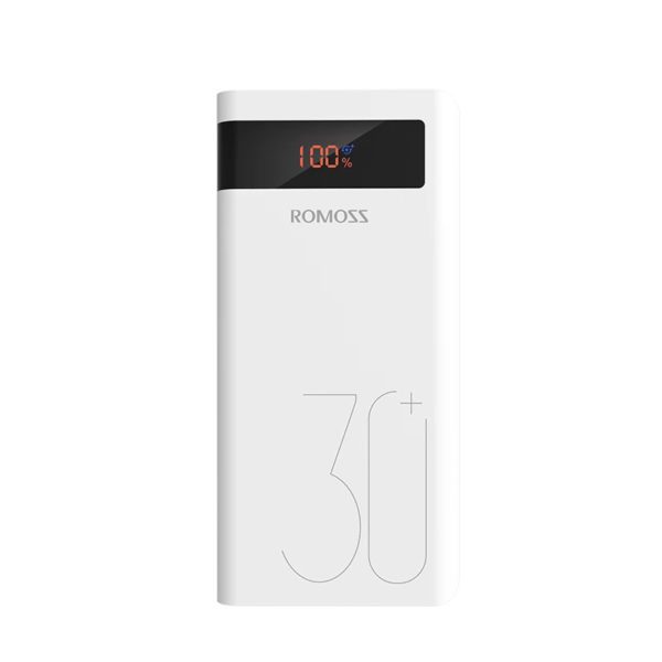 Romoss Sense8P+ 30000mAh QC Type-C Power Bank - White