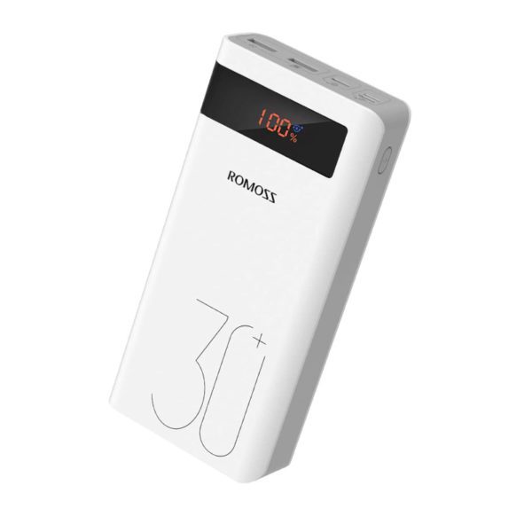 Romoss Sense8P+ 30000mAh QC Type-C Power Bank - White - Image 2