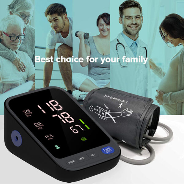 Intelligent Upper Arm Electronic Sphygmomanometer Blood Pressure Meter Automatic - Image 2