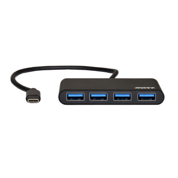 Port USB Type-C to 4 x USB3.0 5Gbps 30cm 4 Port Hub - Black - Image 3