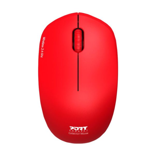 Port Connect MOUSE COLLECTION WIRELESS RED