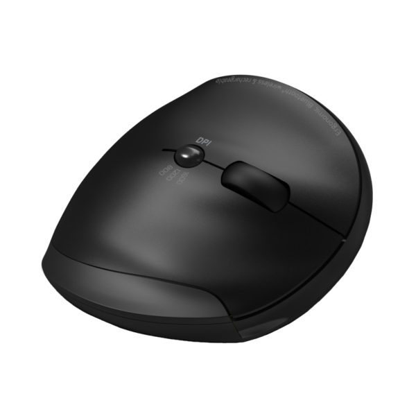 Port Connect Wireless Rechargeable Ergonoc Mouse Bluetooth - Black - Image 3