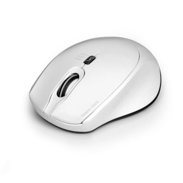 Port Wireless Silent 3600DPI 3 Button USB and Type-C Dongle Mouse - White - Image 2