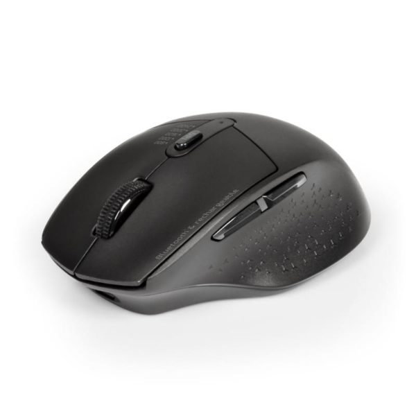 Port Wireless Rechargeable 1600DPI 5 Button Bluetooth Mouse - Black - Image 3