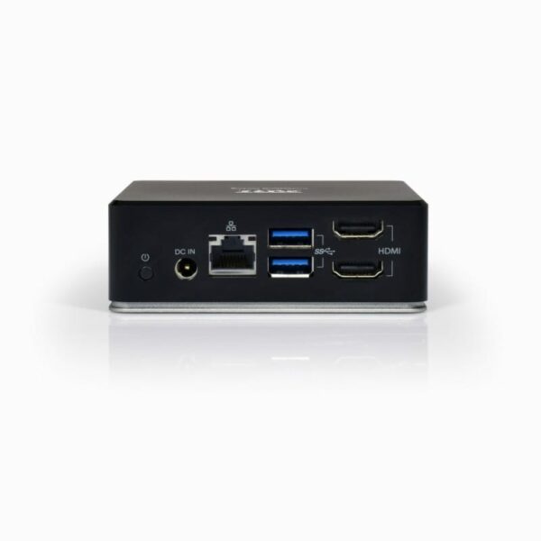 Port USB Type-C to 1 x RJ45|2 x USB3.1 Gen1|2 x HDMI|1 x Type-C|1 x USB3.1 Gen1 | Apple Charging 2.4A|1 x Aux Dock - Black - Image 4