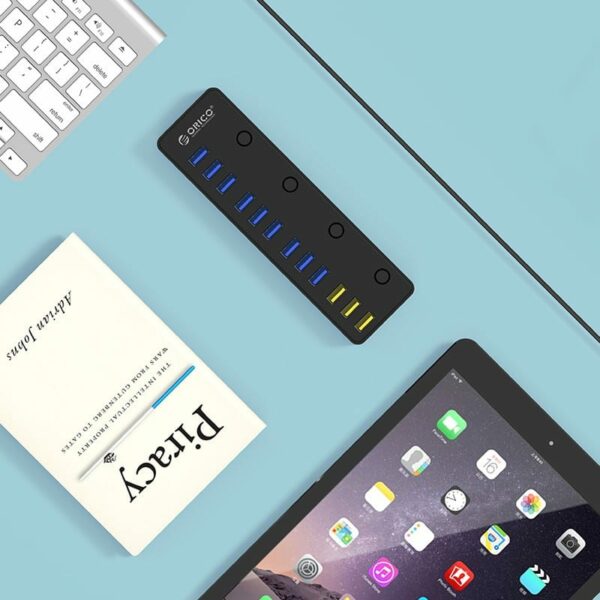 ORICO 12 Port USB3.0 Hub - Black - Image 5