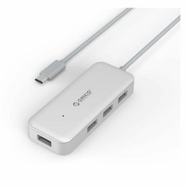 ORICO 4 Port USB-C to 4xUSB3.0 Hub - Silver - Image 3